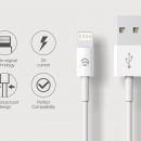 DEVIA CAVO USB DATI E CARICA LIGHTNING APPLE 2.1A 1MT BIANCO DESCAL650W